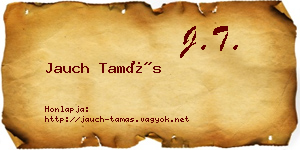 Jauch Tamás névjegykártya